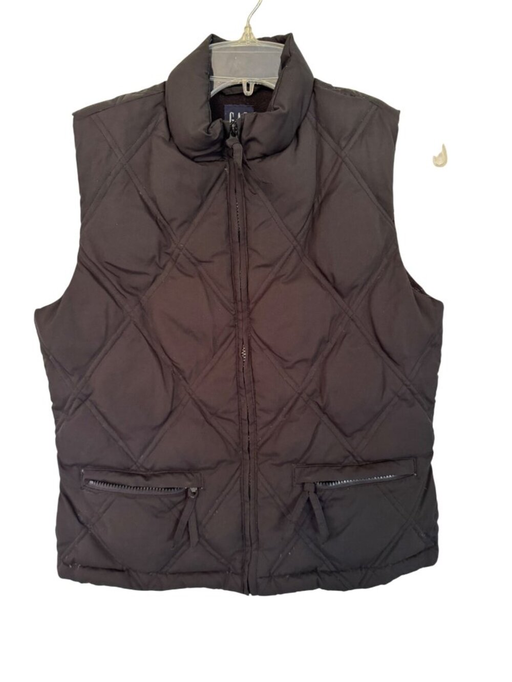 Gap Black Down Fill Zip Up Quilted Vest Women's XS Outdoor Puffer Winter Fall